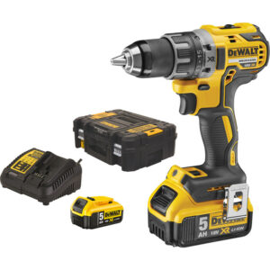 Акумулаторен винтоверт DeWALT DCD791P2 с 2 батерии 5 ah, зарядно и куфар